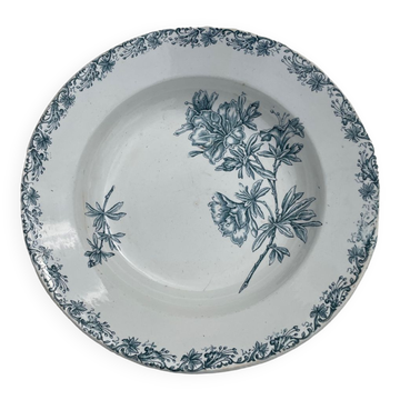 Plat rond creux terre de fer St Amand/Flore
