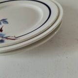 Set of three ironstone plates K & G Lunéville model Régine - 1950s