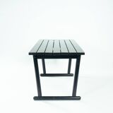 Vintage nordic stick slat dining table, 1970s