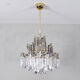 Large Venini Mid Century Italian Modern Triedri Murano Glass Chandelier