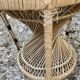 Set of 3 vintage rattan armchairs