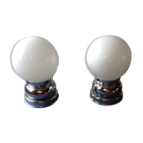 Pair of chrome vintage lamps