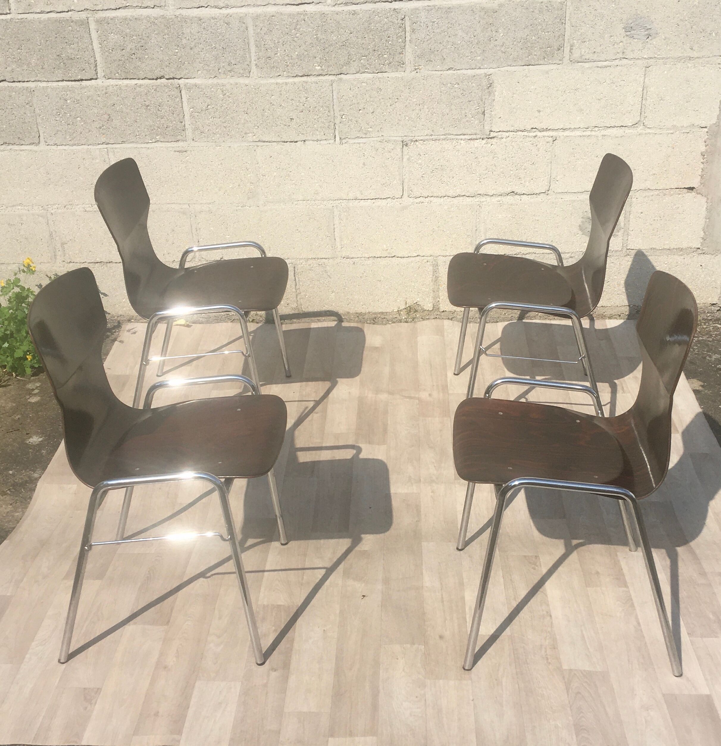Set of 4 Vintage Chairs OBO Eromes