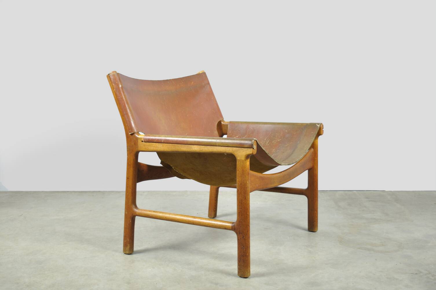 A/S MIKAEL LAURSEN / vintage leather armchair / Illum Wikkelsø / Denmark 1960s