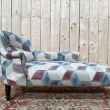 Méridienne Napoléon III tissu moderne