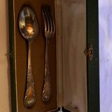 Pair of LXV style silver metal cutlery