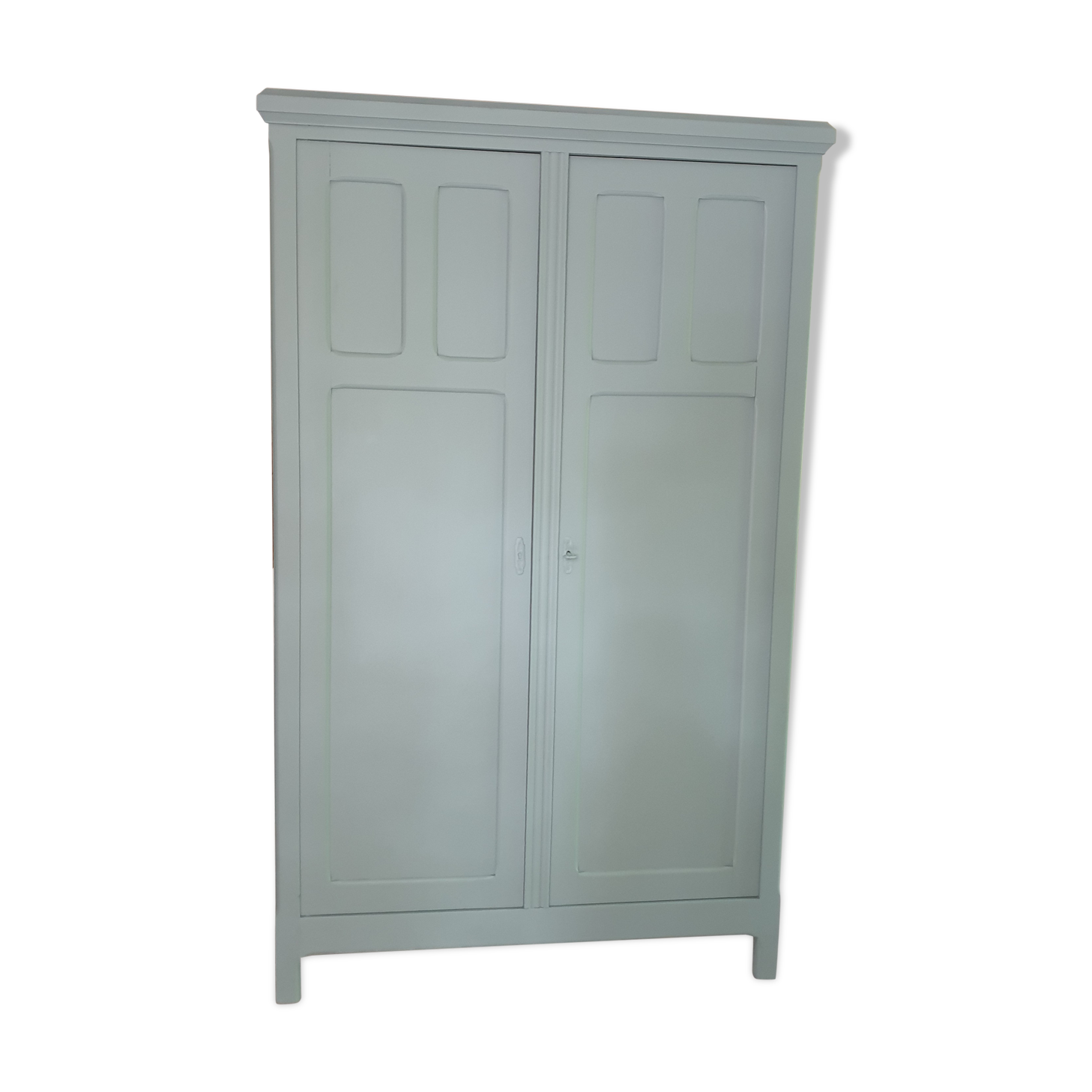 Green Parisian wardrobe of solid wood grey