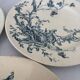 Lot of 3 flat plates, ironstone, Jules Vieillard, model St Buveurs B.