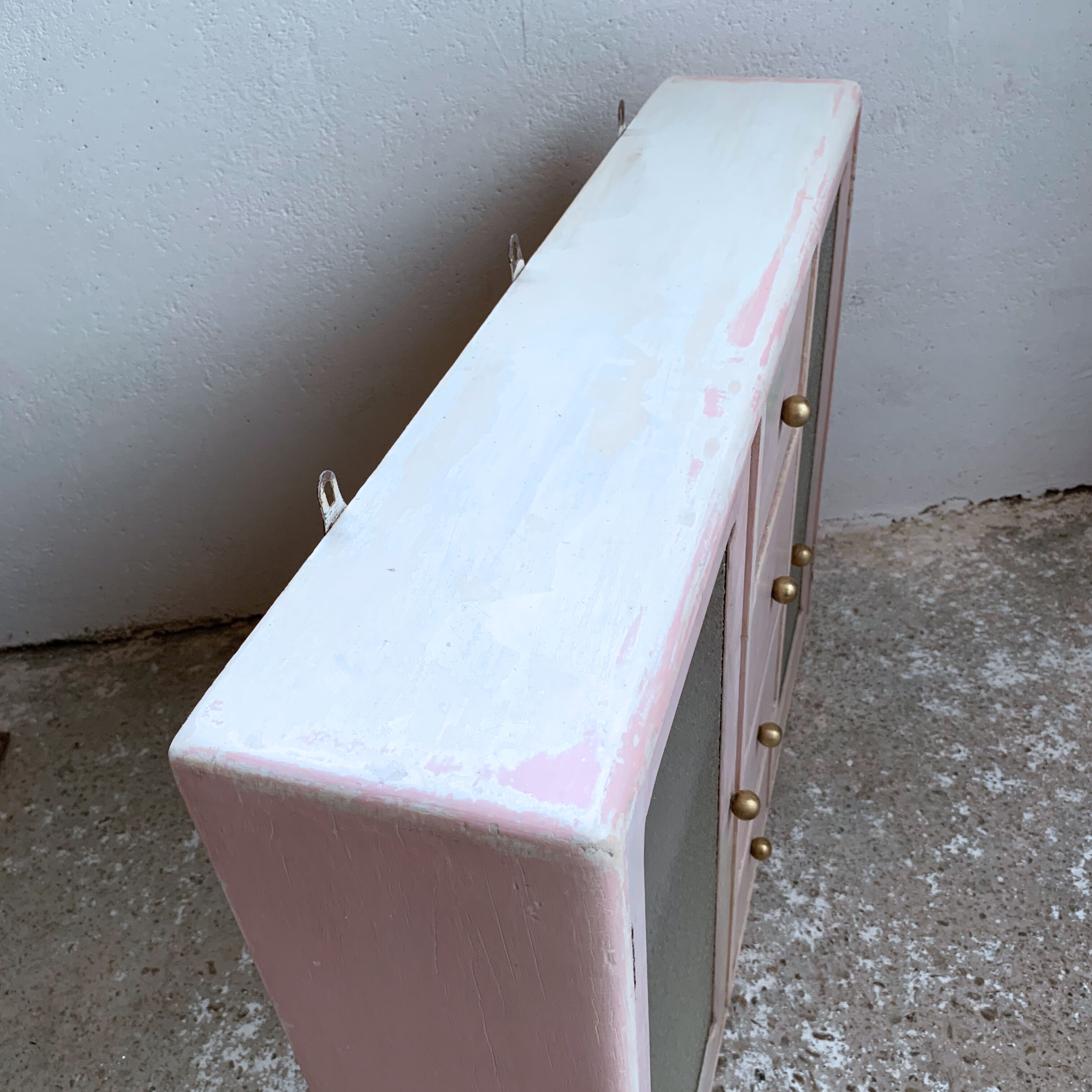 Wall toilet cabinet 2 doors 4 drawers