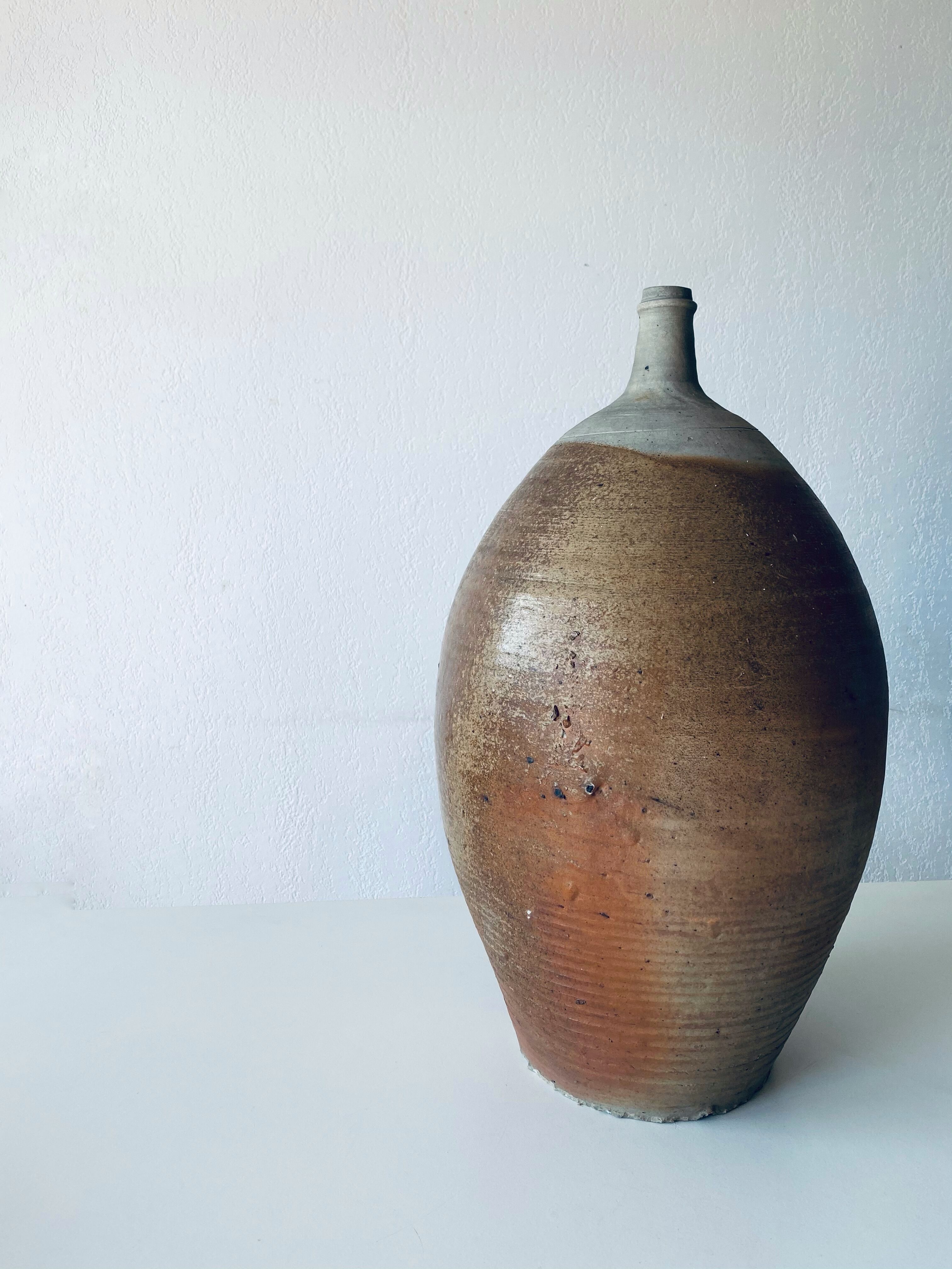 Very large old sandstone jar