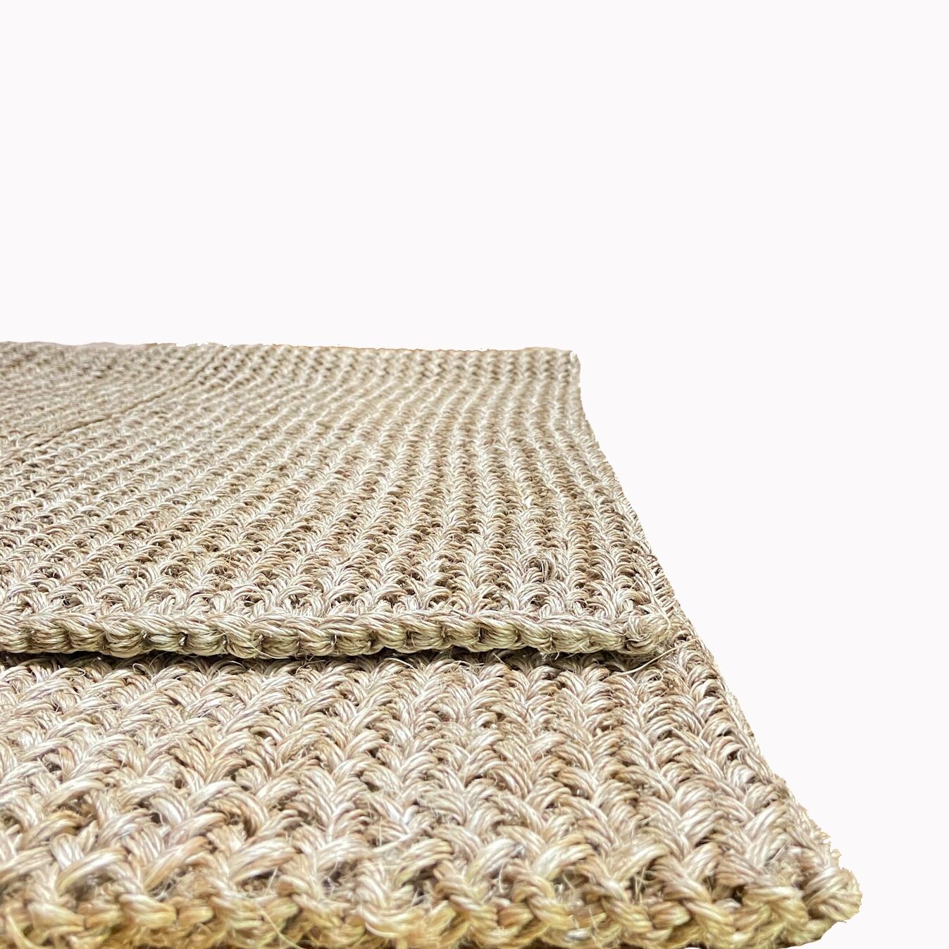 Tapis fait main tricoté en fibre naturelle de fique 200x150cm