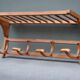 1950s wooden wall coat rack