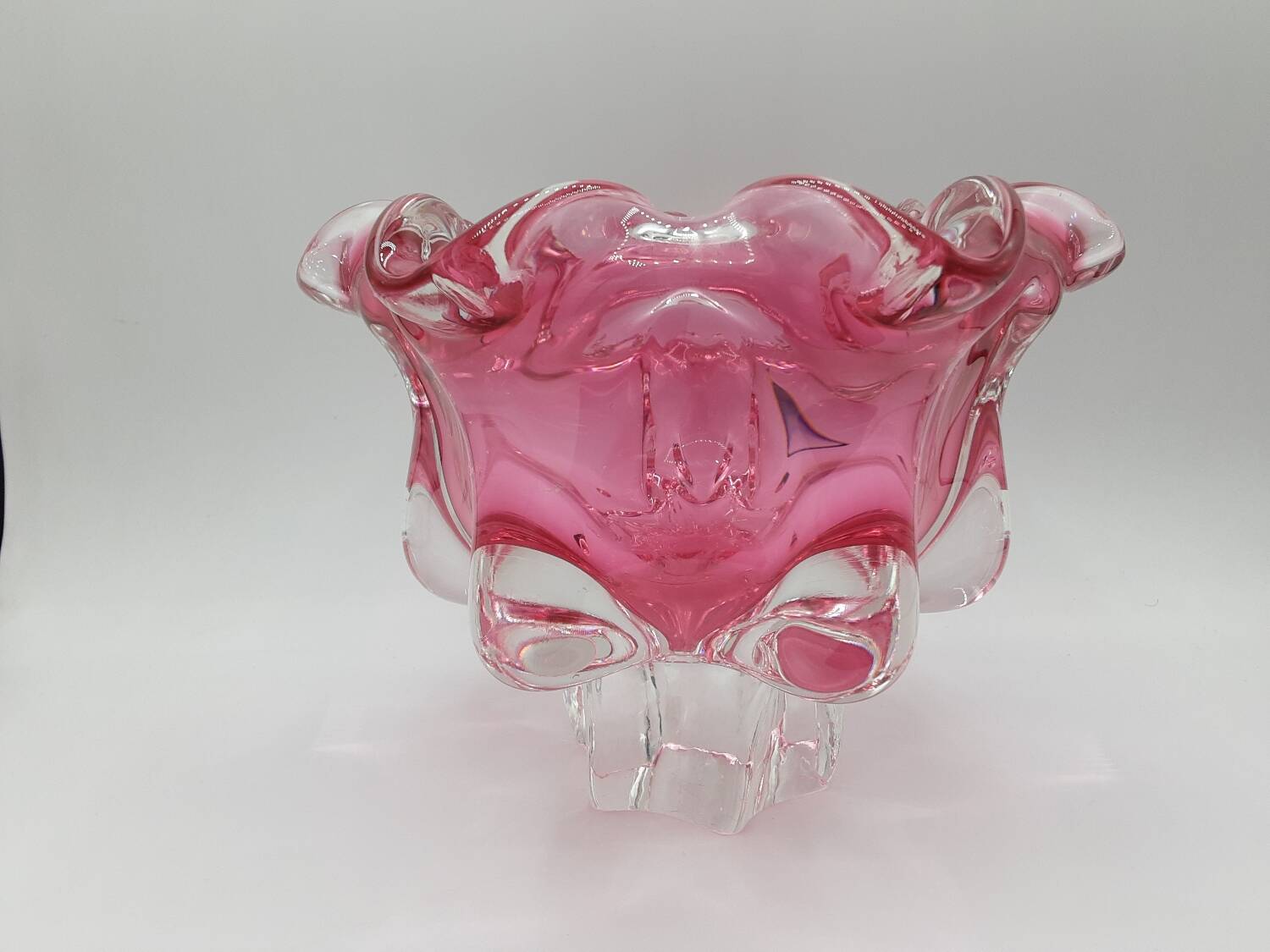 Art glass bowl from the 1960s, by Joseph Hospadka - Chribska Glassworks