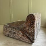 Leopard velvet armchair