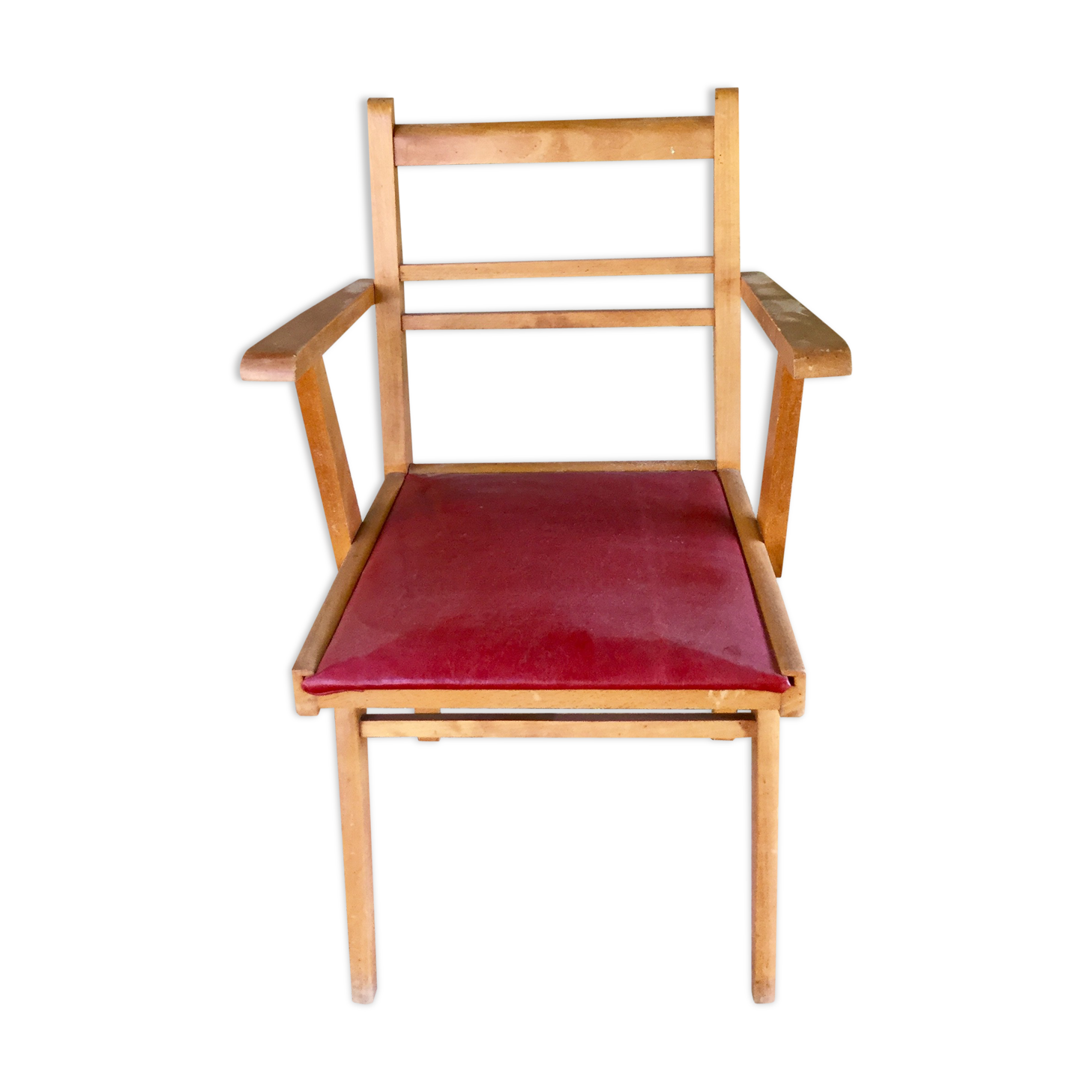 Fauteuil scandinave vintage pieds compas