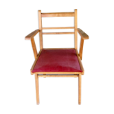 Fauteuil scandinave vintage pieds compas
