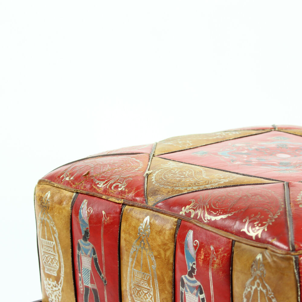 Turkish Ottoman in Leather circa 1960