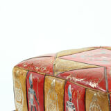 Ottoman turc en cuir circa 1960