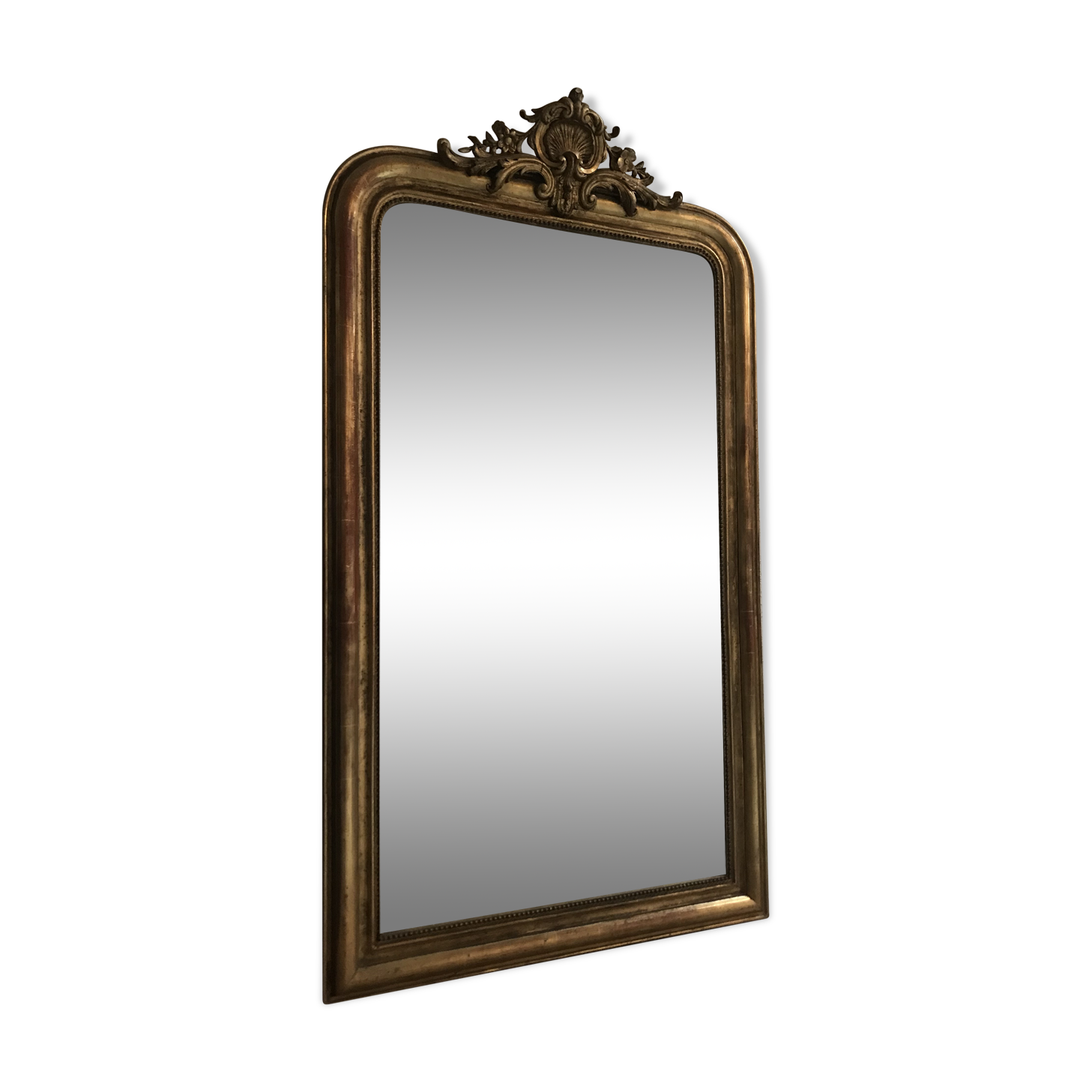 Miroir Louis Philippe à la feuille d’or 84x150cm