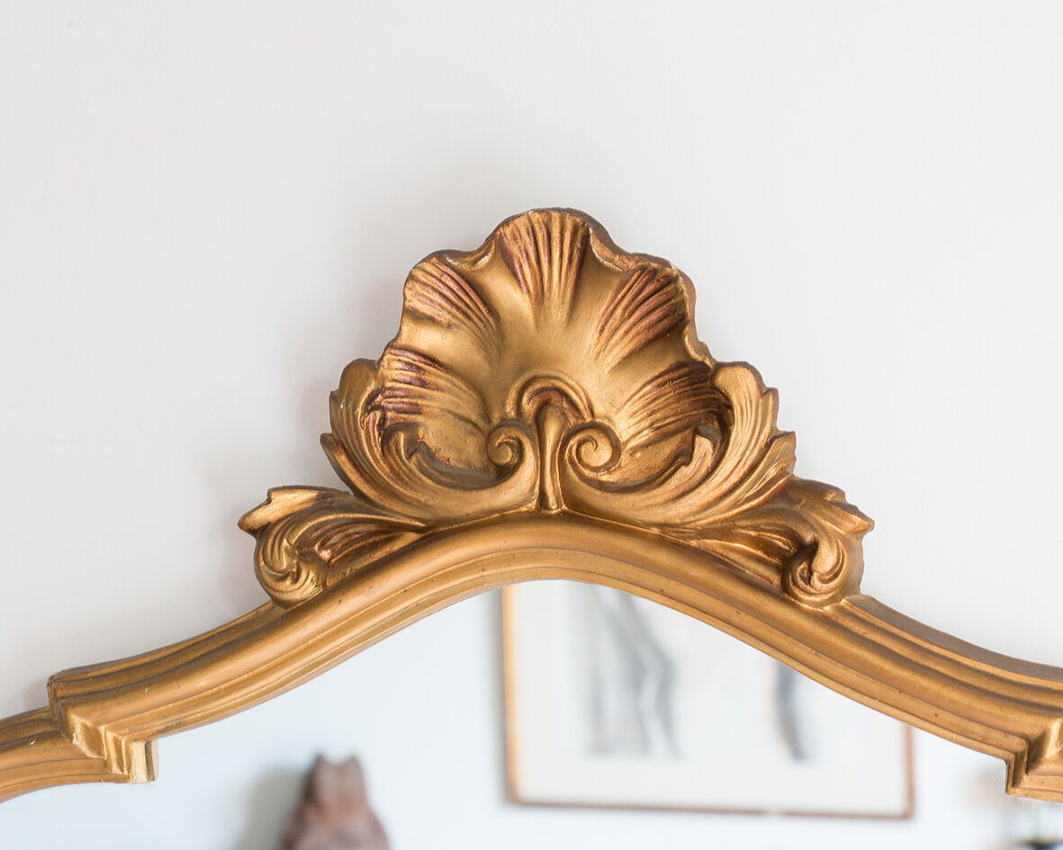 Golden mirror 75x45cm