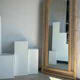 Rattan foot mirror with braces H:2m
