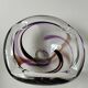 Grand vide poche/Cendrier en cristal lourd au design contemporain - Designer Max Verboeket pour usine Kristalunie/Maastricht. Diam 22 cm