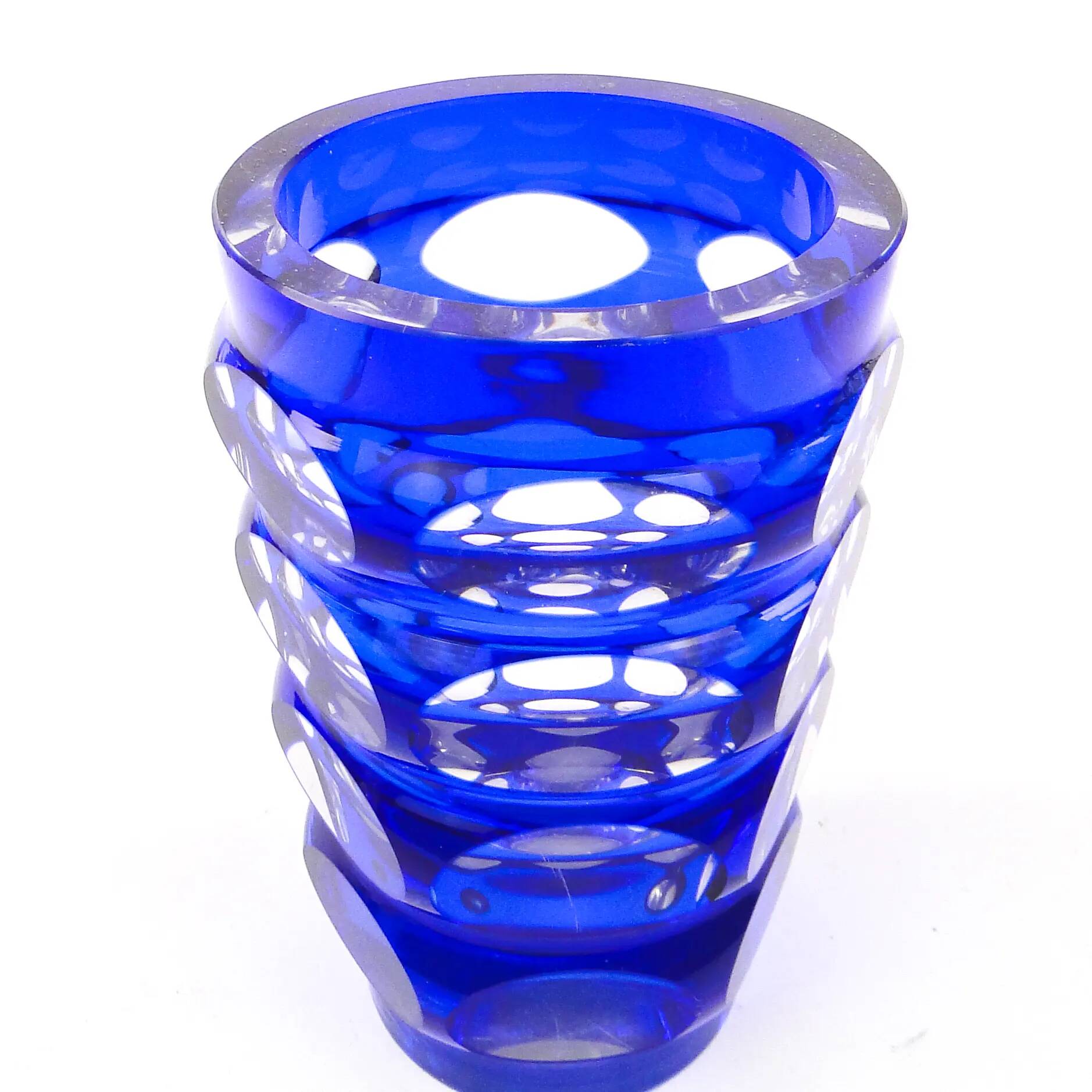 Mid-century modern vase, cobalt glass, Germany, 1950s