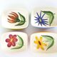 Basket of 4 vintage ceramic aperitif bowls from France, 1950s.