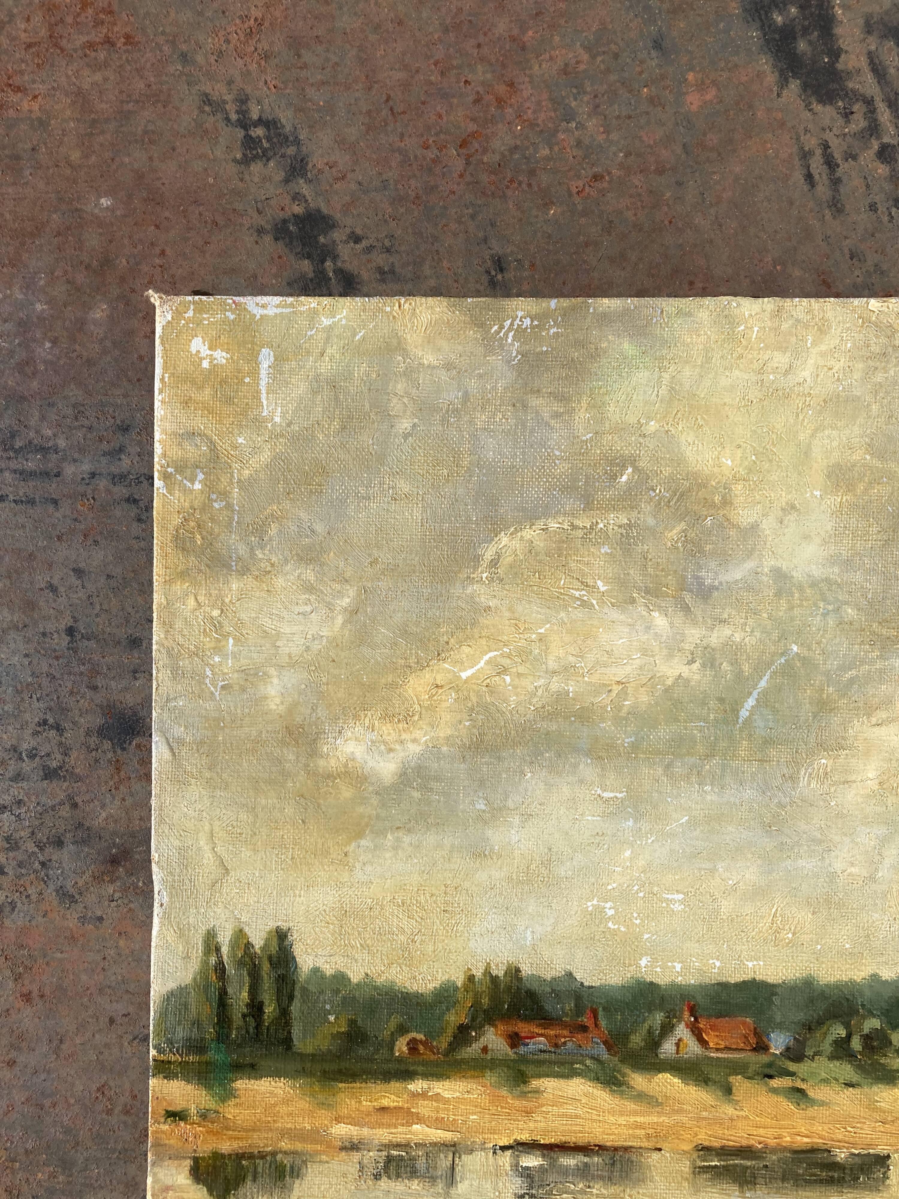 Oil painting on landscape panel