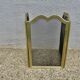 Small fire screen, spark arrester, brass, 3-panel, 1970