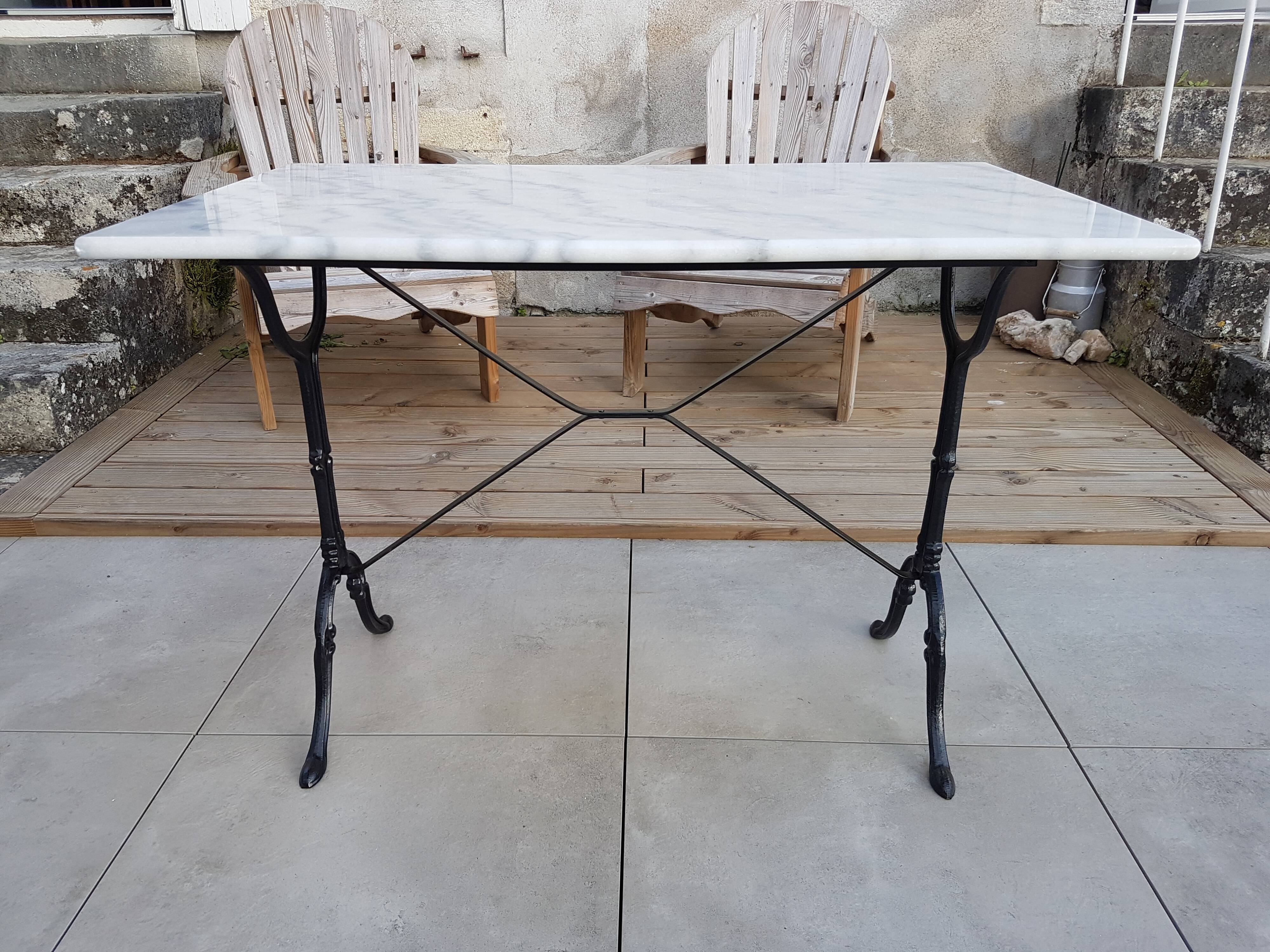 Marble tray bistro table