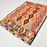 5x7 bold colorful kilim rug, 155x220cm