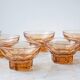 amber glass Art Deco cups