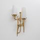 Paire d'appliques brutalistes en bronze et verre de Murano dans le goût de  Felix Agostini