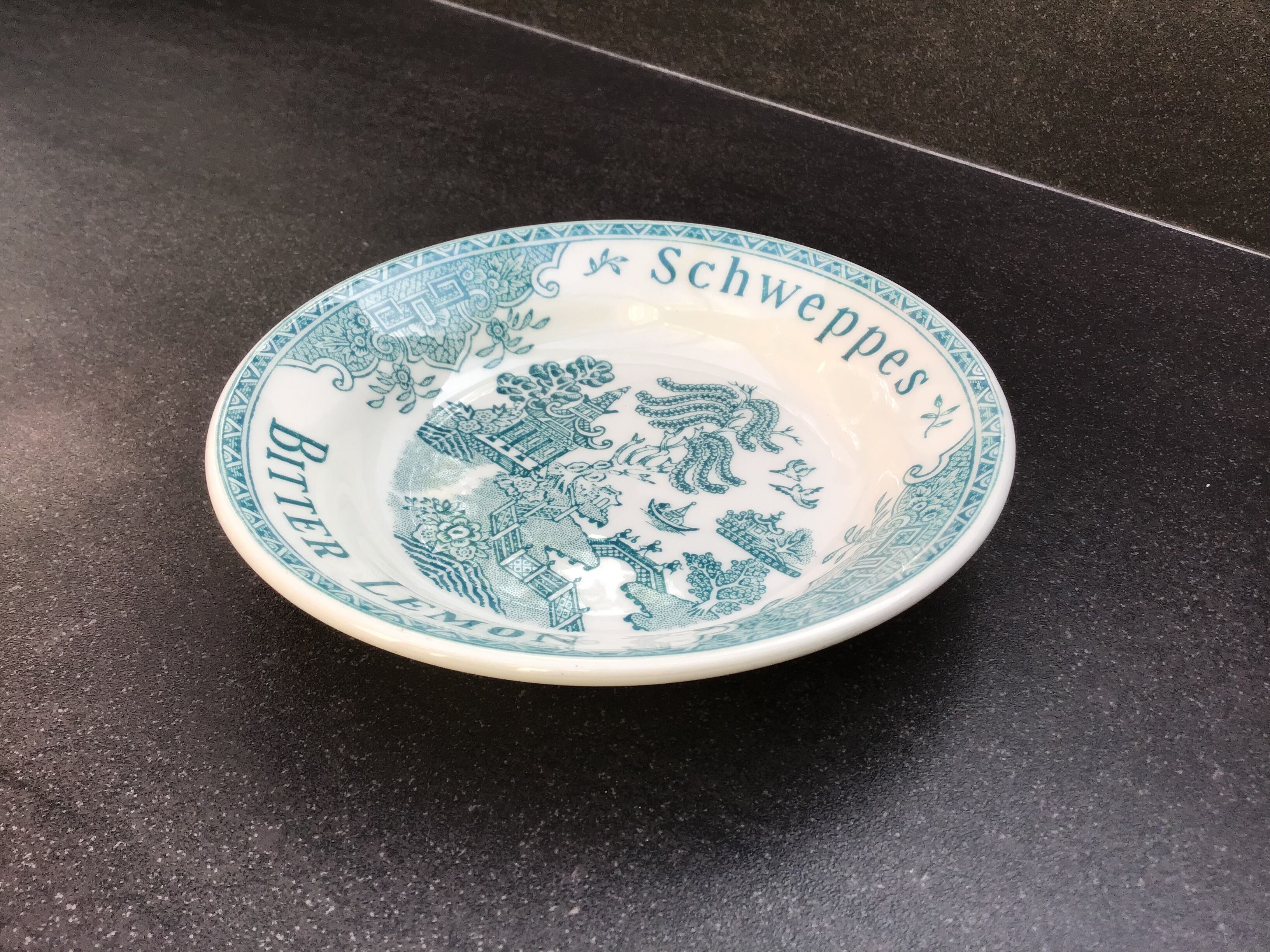 Advertising cup vintage bistro saucer Schweppes