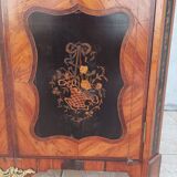 Louis XVI display cabinet in rosewood and amaranth veneer.