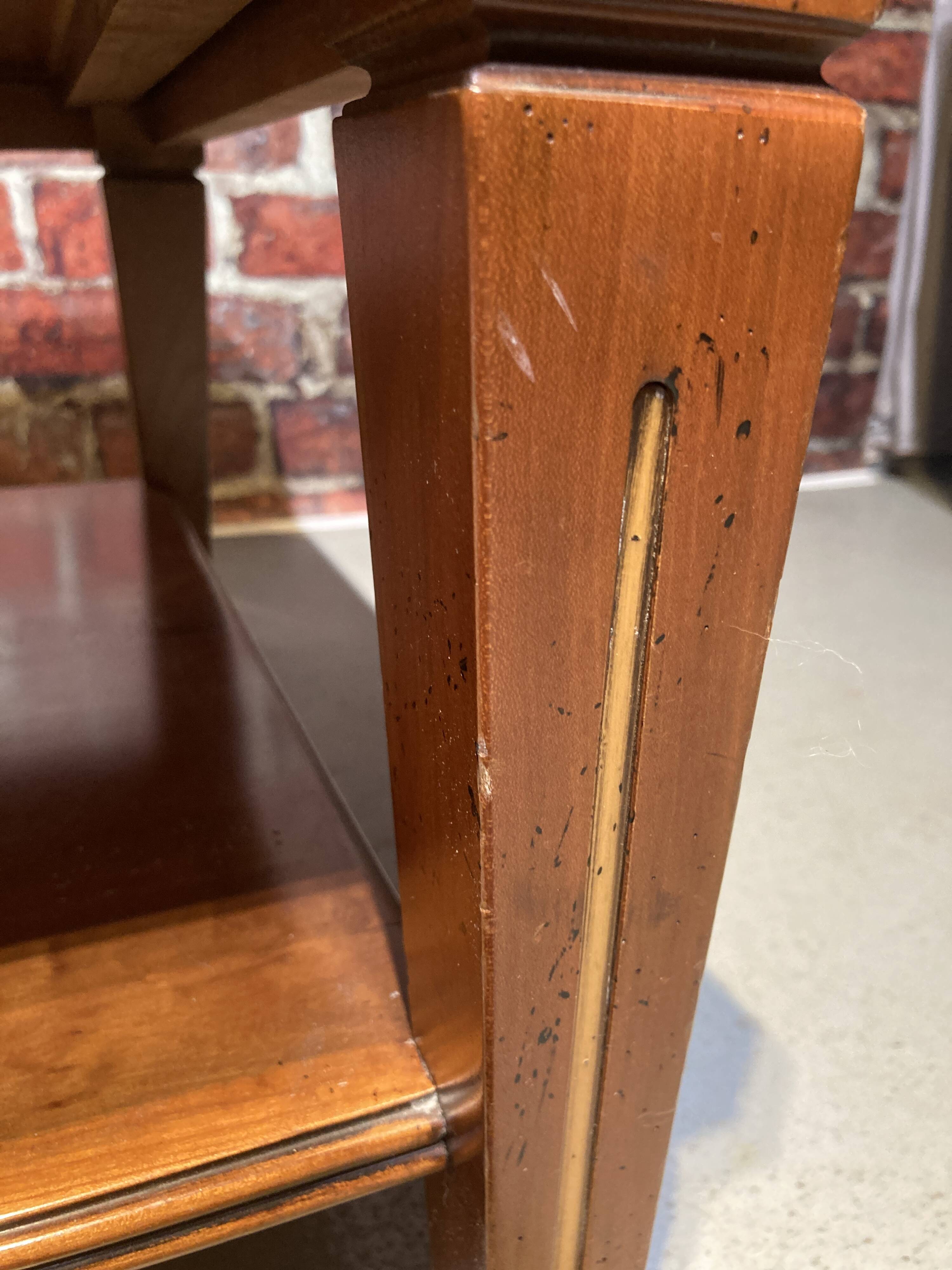 Wood and marble coffee table