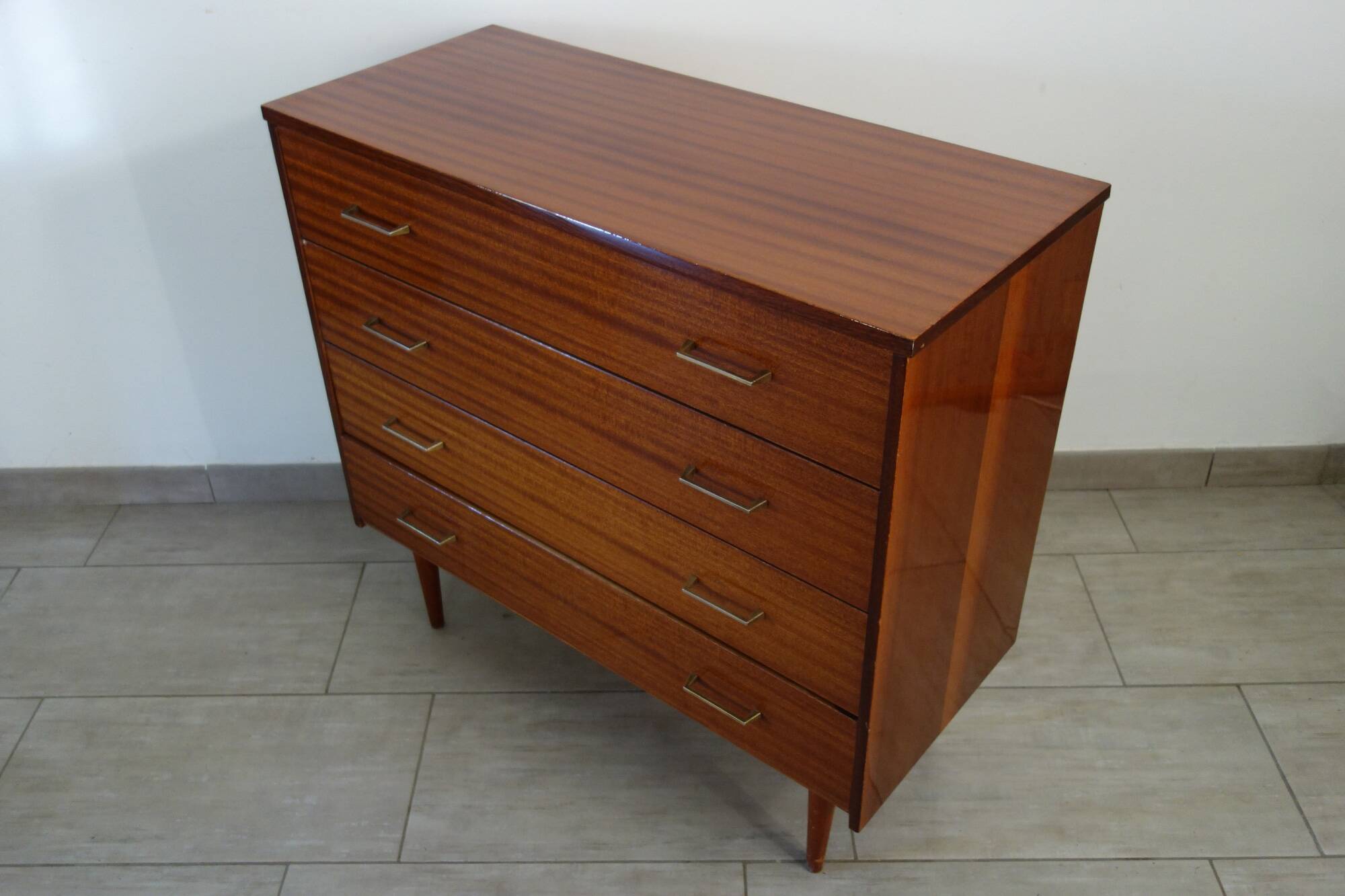 Commode bois 4 tiroirs vintage