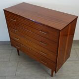 Commode bois 4 tiroirs vintage