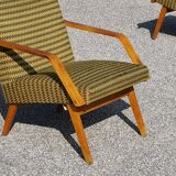 Pair of antique armchair Mier Topolcany green/yellow