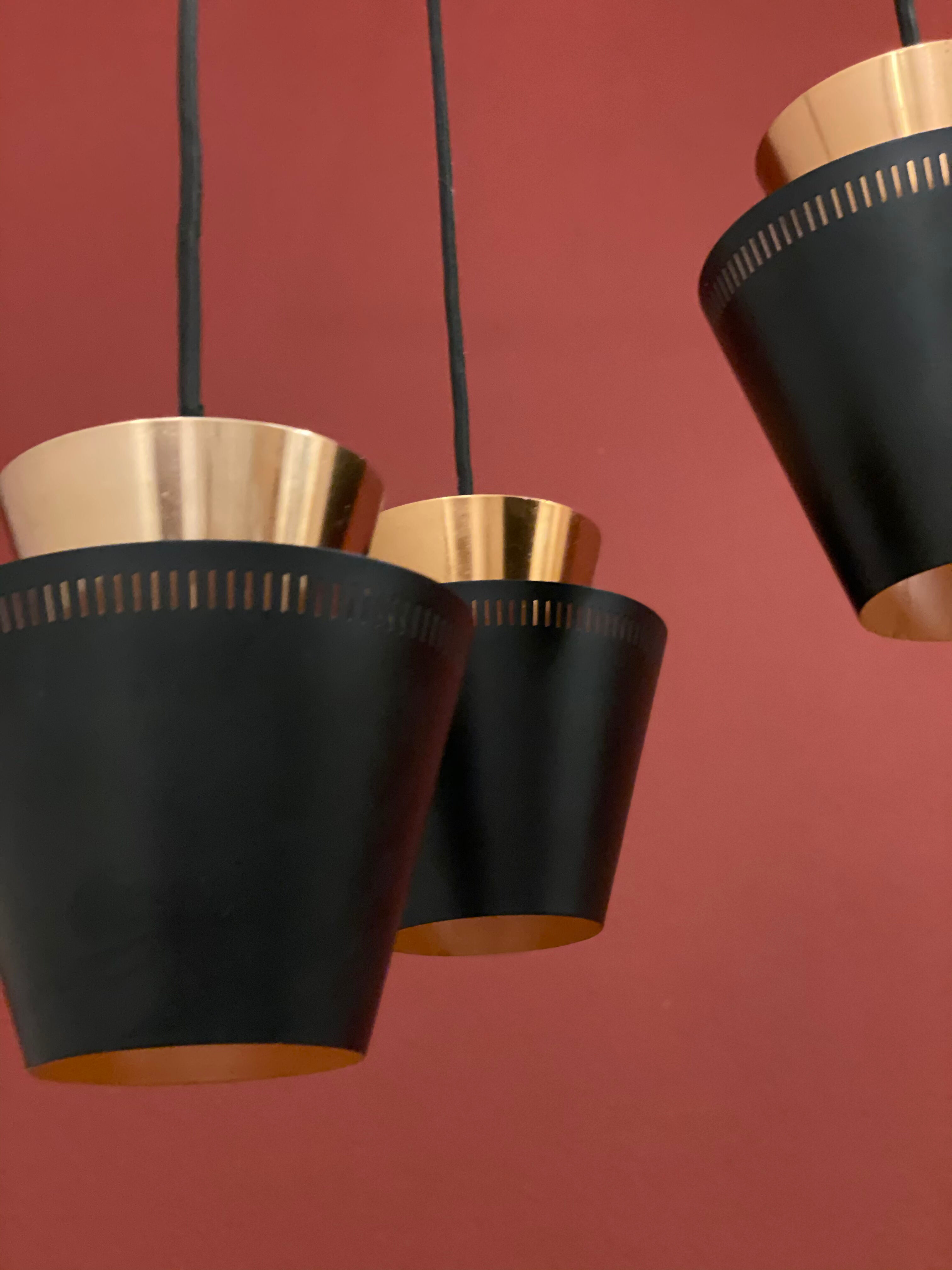 Danish chandelier by Jo Hammerborg for Fog & Morup, 1960