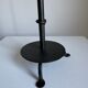 Vintage Brutalist Candle Holder In Anthracite Metal