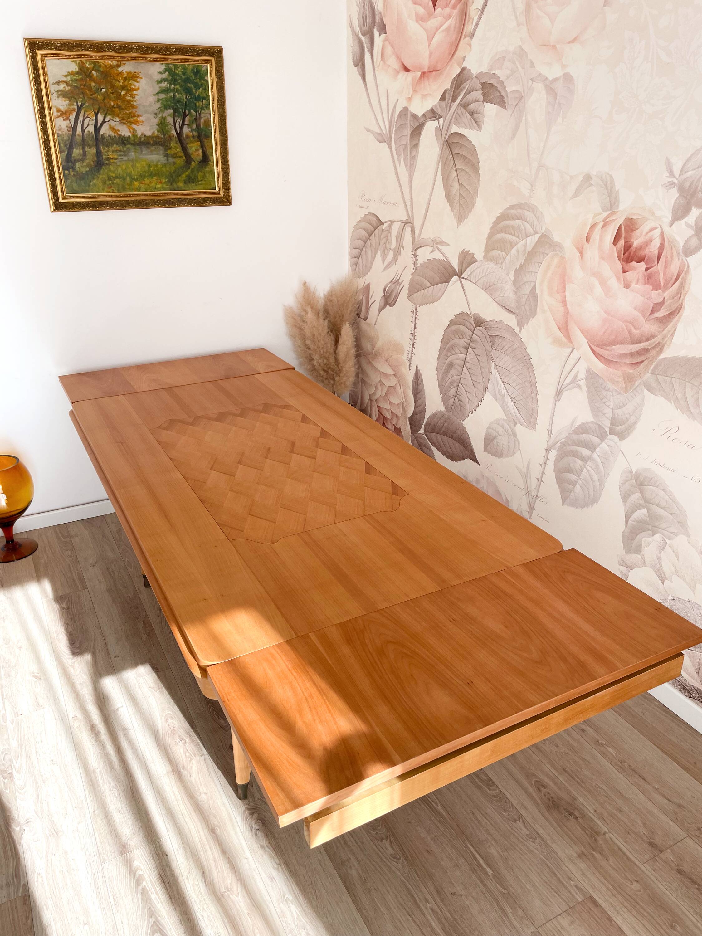 Table à manger des années 40/50 et ses rallonges