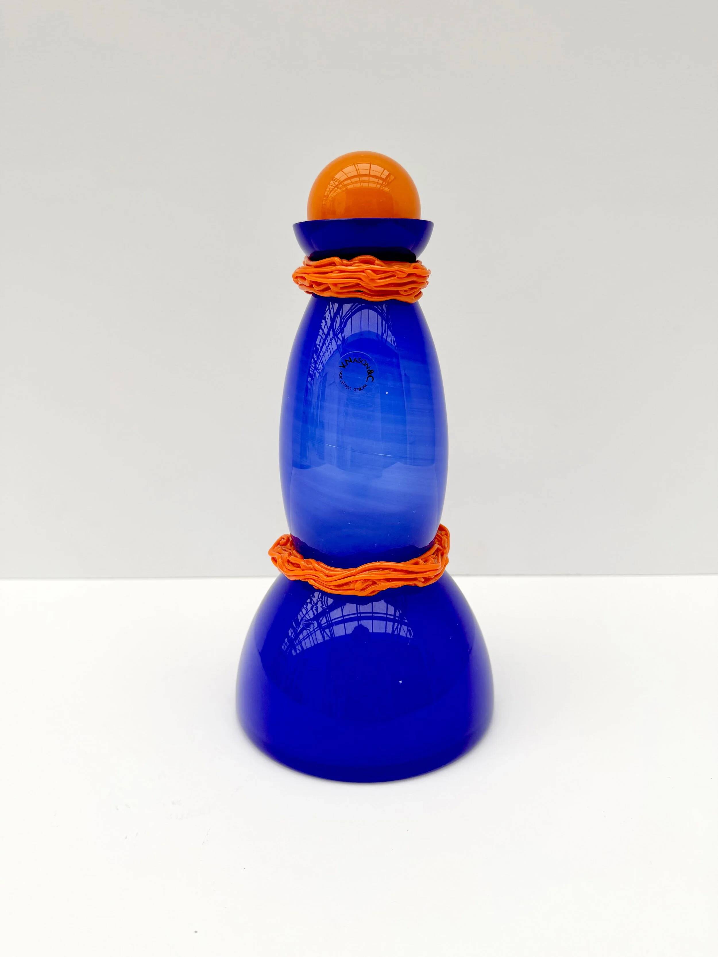 Bottle by Vincenzo Nason & Cie in Murano glass, Italy 1980