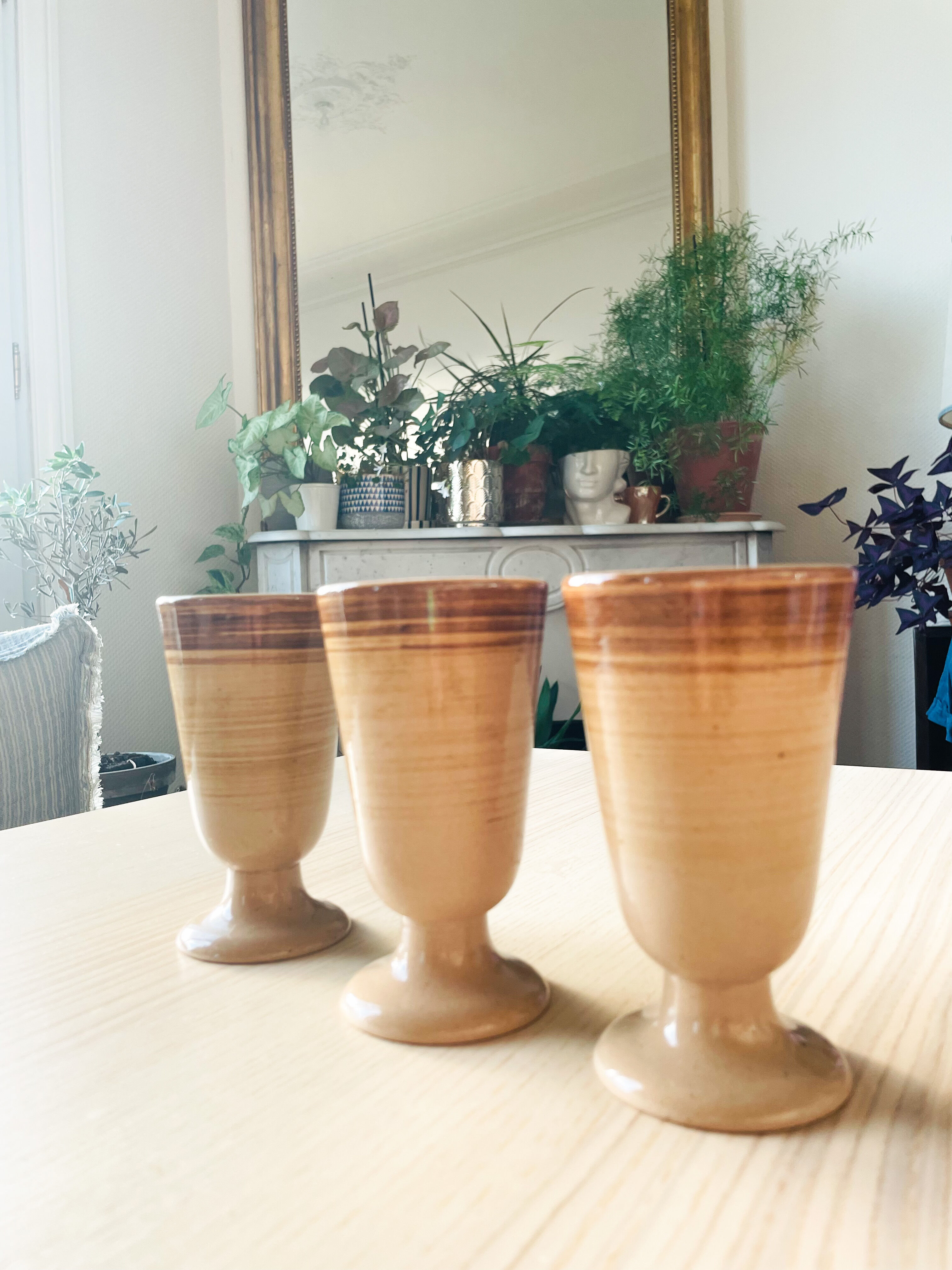 Set of 3 ceramic mazagrans