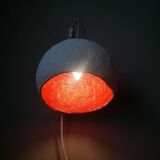 Handmade sphere lamp space age papier-mâché table lamp vintage design 70s contemporary