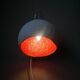 Sphère artisanale lampe space age papier mâché lampe à poser vintage design années 70 contemporain