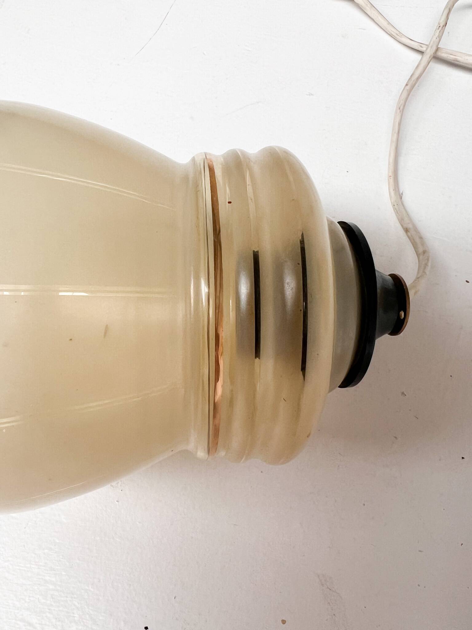 Set of 2 vintage beige ceiling lamps, 1960s
