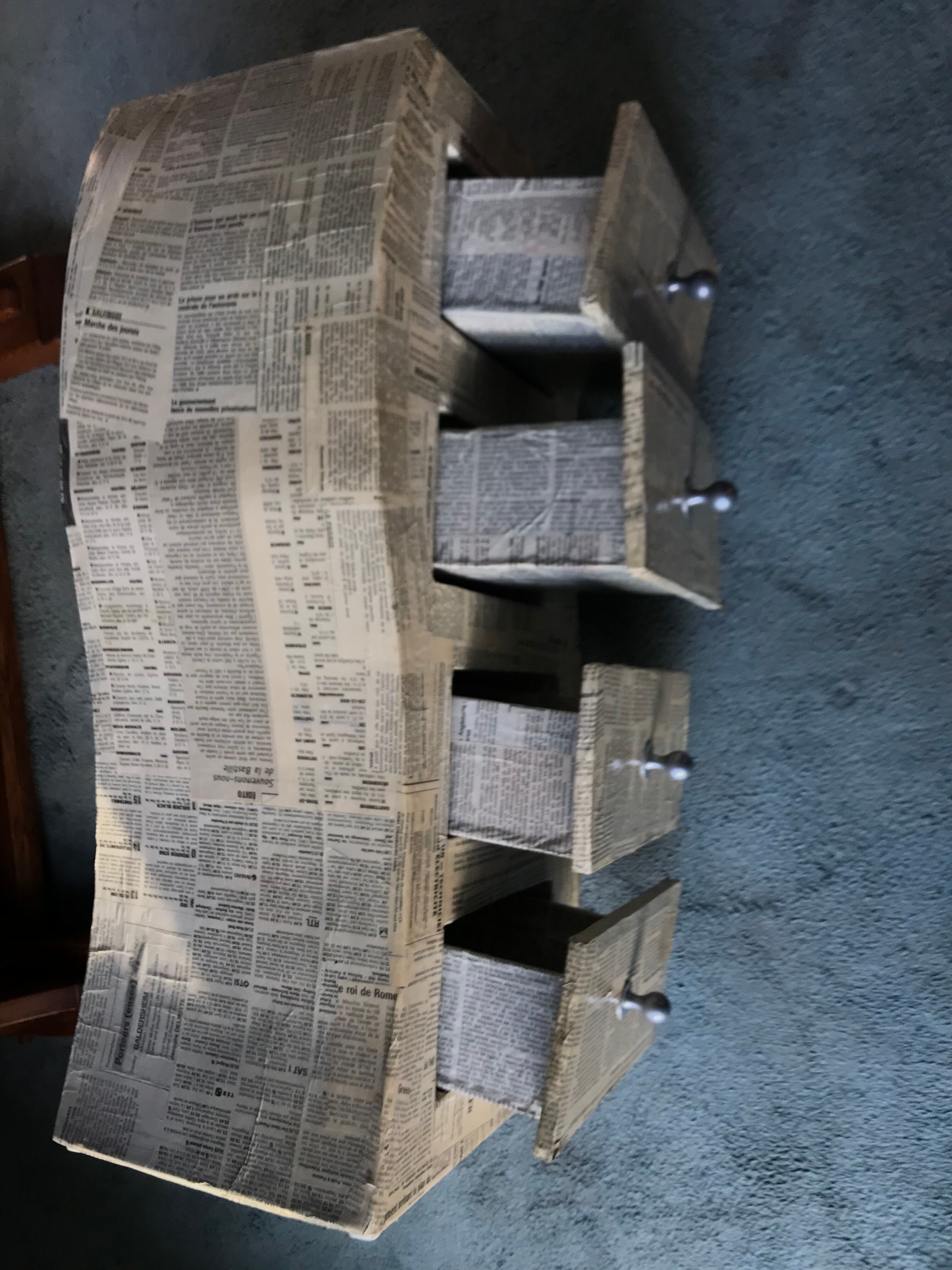 Cardboard chest of drawers