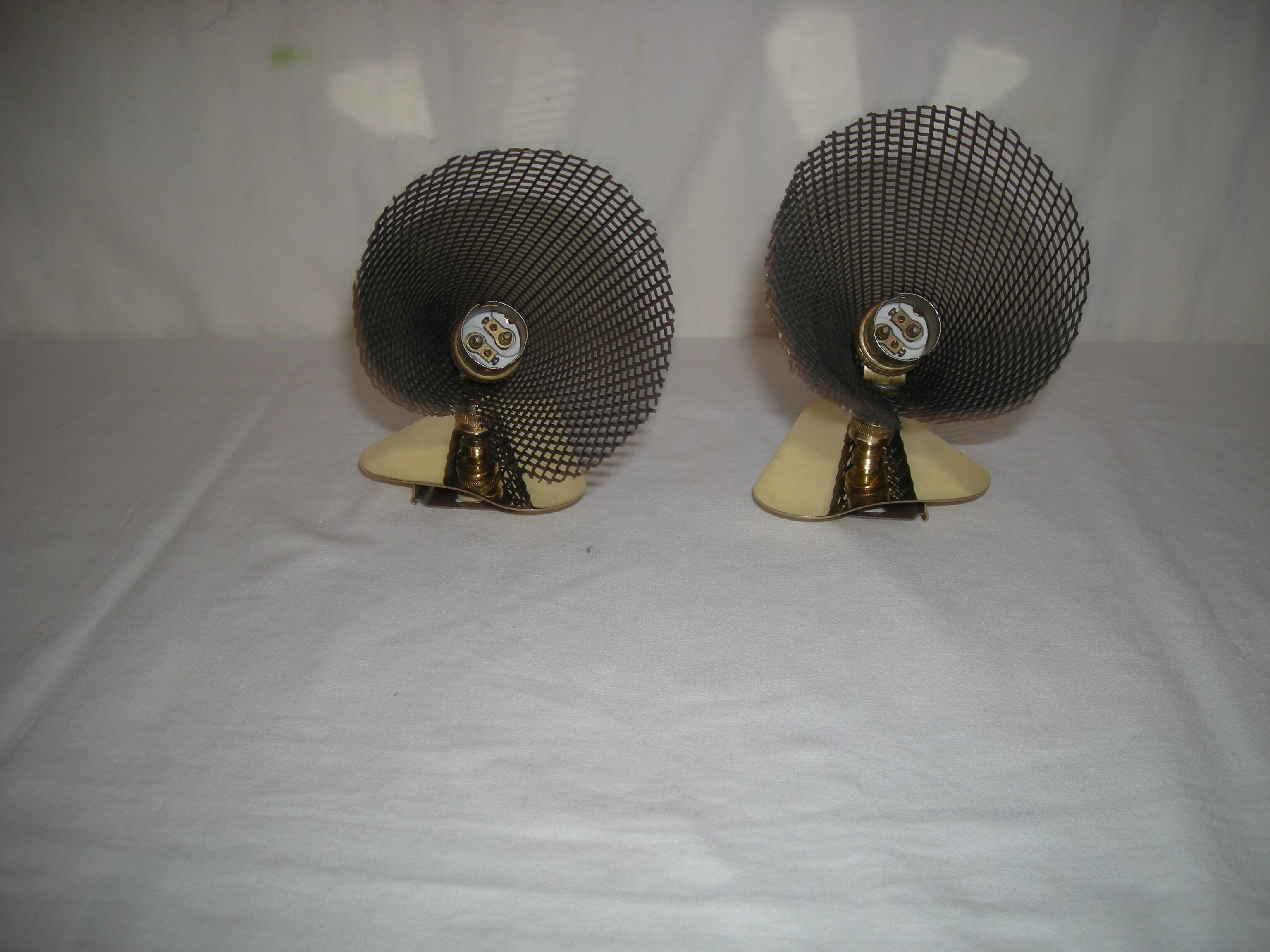 Pair of conical wall lights from the 50s